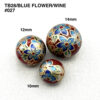 TB28/BLUE FLOWER/WINE #027 - Image 3