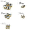 P1028 CRYSTAL COLOR WITH GOLD COLOR SETTING - Image 3