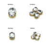 P4100 CRYSTAL COLOR WITH GOLD SETTING - Image 3