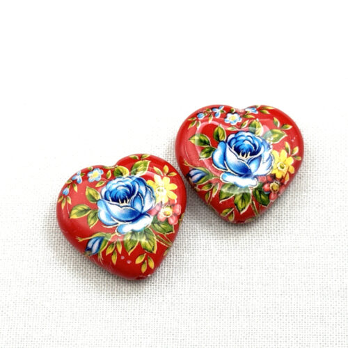 TB07/BLUE ROSE/RED #303 HEART SHAPE