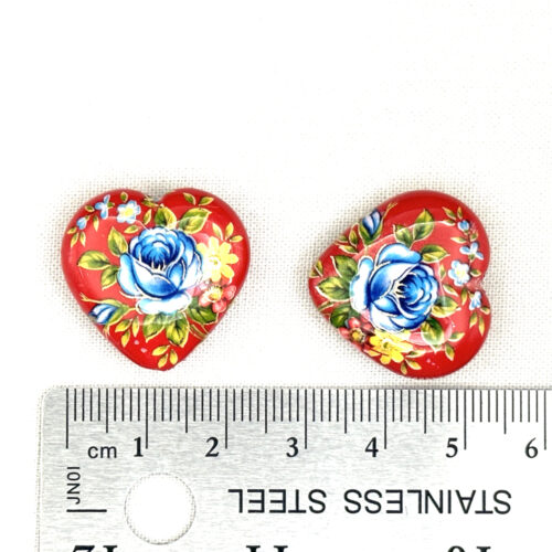 TB07/BLUE ROSE/RED #303 HEART SHAPE - Image 2