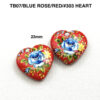 TB07/BLUE ROSE/RED #303 HEART SHAPE - Image 3