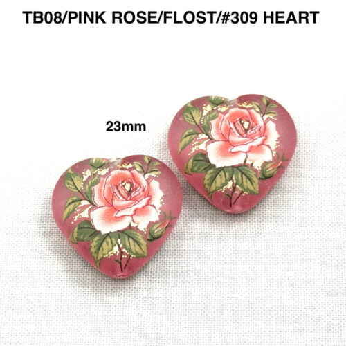 TB08/PINK ROSE/FLOST PINK #309 HEART SHAPE - Image 3